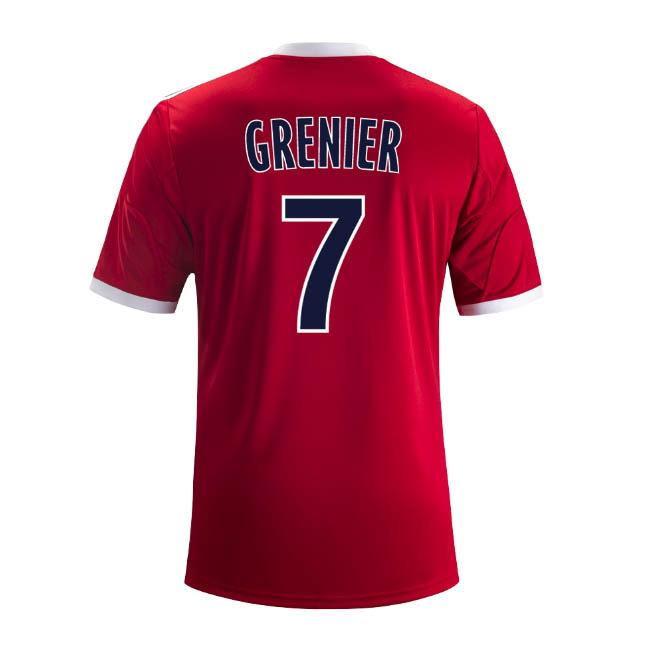 13-14 Olympique Lyonnais #7 Grenier Away Red Jersey Shirt - Click Image to Close